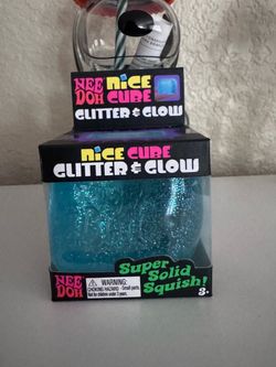 Nee Doh Nice Cube Glitter & Glow Squish Toy