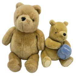 Lot of 2 Winnie The Pooh Gund Plush Toy Wind-Up Musical Stuffed Animal Preowned