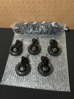 Office Chair Wheels + Gaming Chair Wheels, Replacement Rubber Wheels, Universal Fit, Heavy Duty
