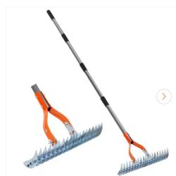 Thatch Rake 19 Tines Back Saving Lawn Thatching Rake Fir Garden Yard