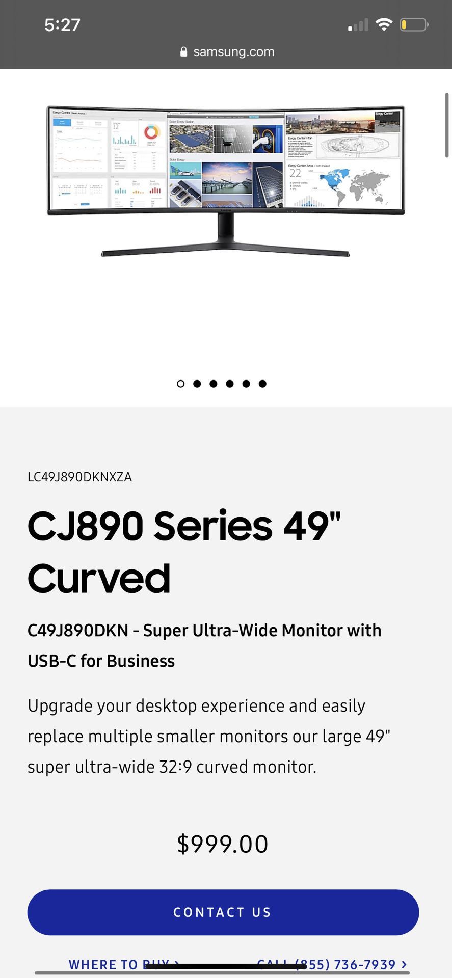 CJ890 Series 49" Curved Super Ultra Wide Monitor