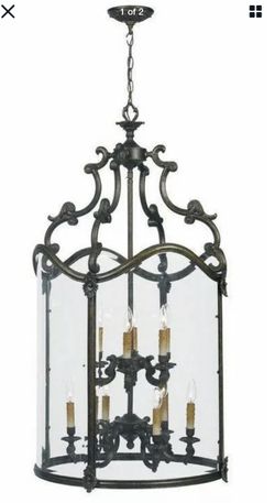 Venezia Collection 12 Light Bronze Hanging Chandelier Pendant