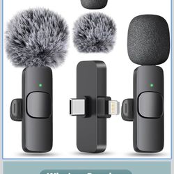 New In Box! Wireless Mini Microphone for iPhone, Android Phone - Bluetooth Lavalier Lapel Mic for Audio Video Recording - Clip on Content Creator Micr