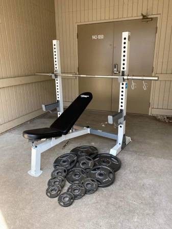 Olympic Weight Bench with Squat Rack Combo