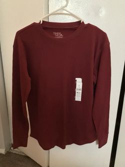 Burgundy Thermal Shirt Size: Small