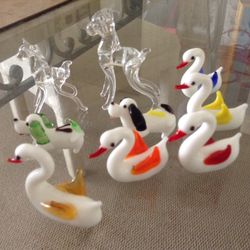 Miniature blown glass figures