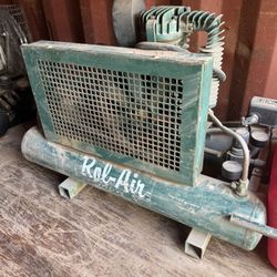 Rolair 2 HP Twin Tank Electric Belt Drive Air Compressor
