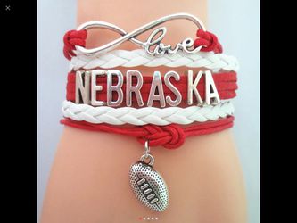 Nebraska football bracelet