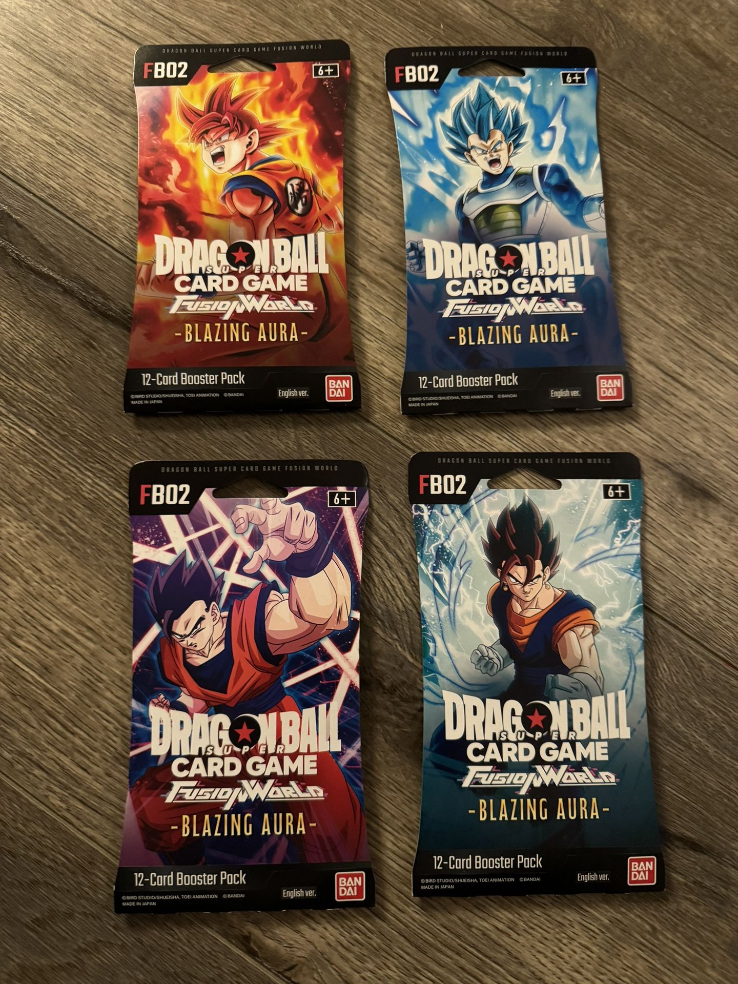 Bandai Dragonball Card Game Fusion World Blazing Aura Blisters