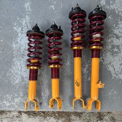 Honda S2000 Ground Control Coilover Sleeves On Koni Yellow Shocks
