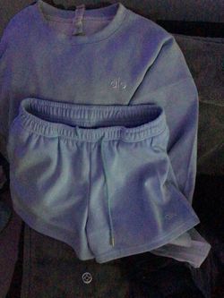 Light blue alo sweatshirt set