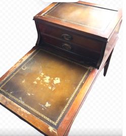 Vintage mahogany tier side table