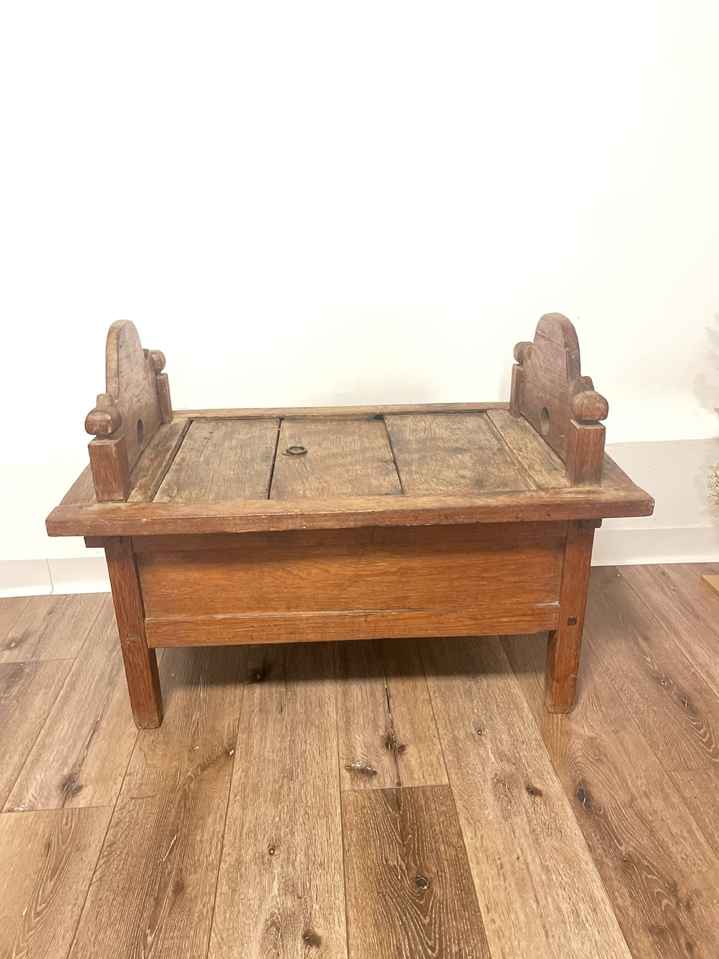 Rare Early Century Wood Trunk, Trunk, Table