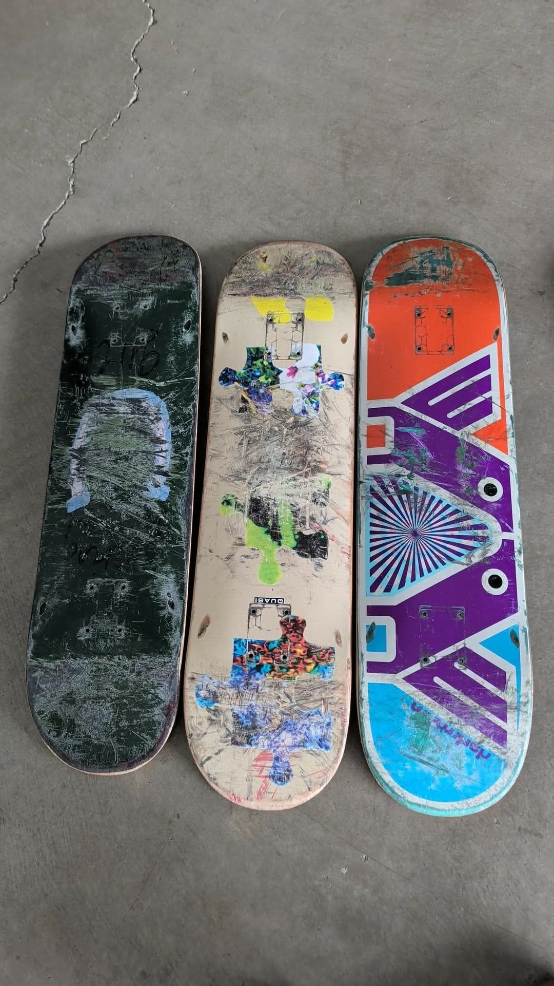3 skateboard decks in great condition!