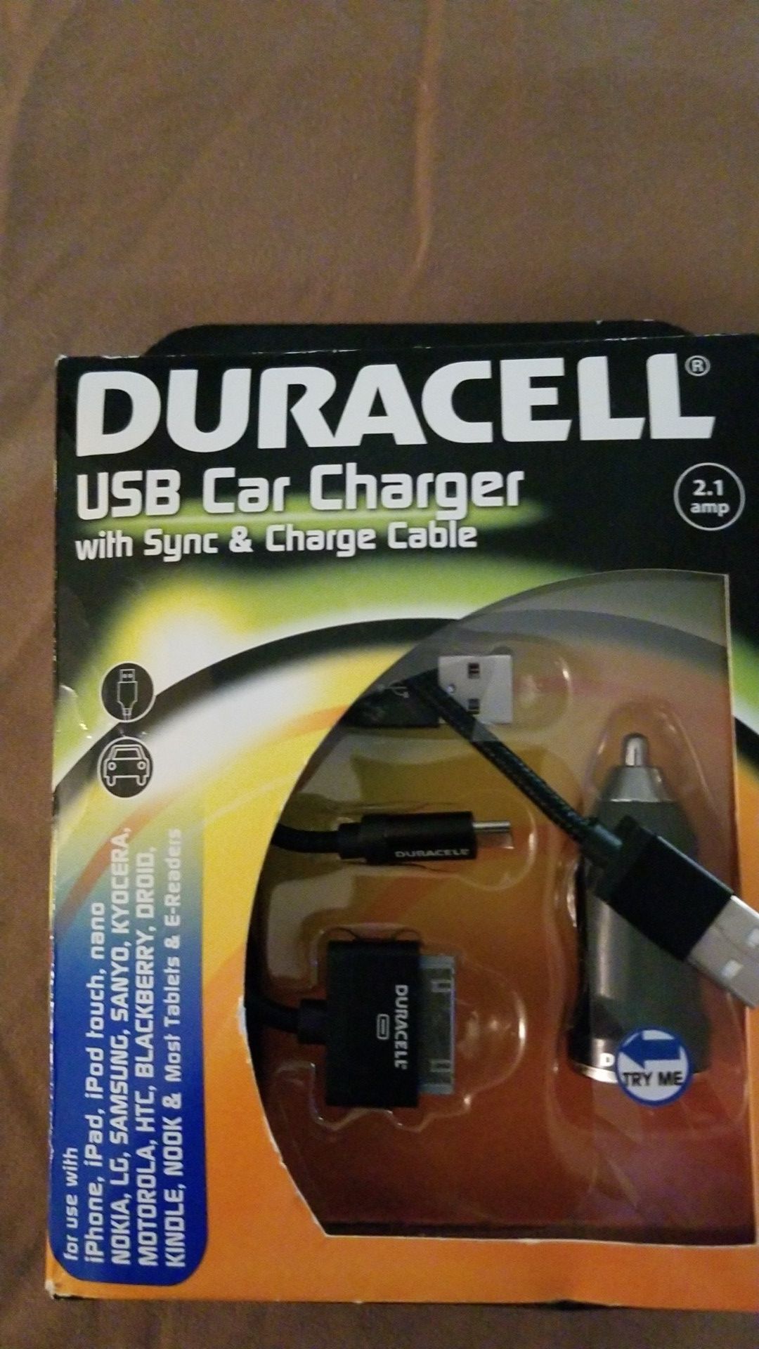 Duracell USB car charger