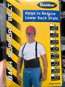 Back Support Belt Size XXL (Work, Safety First)