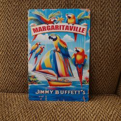 MARGARITAVILLE METAL SIGN.   12" X 8".  NEW.  PICKUP ONLY.