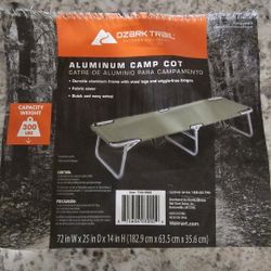 Camping Cot - Foldable Aliminum Frame, 300lb Weight Limit
