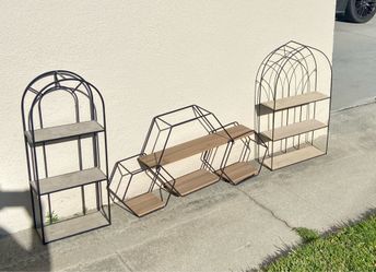 Set of (3) wall shelving units