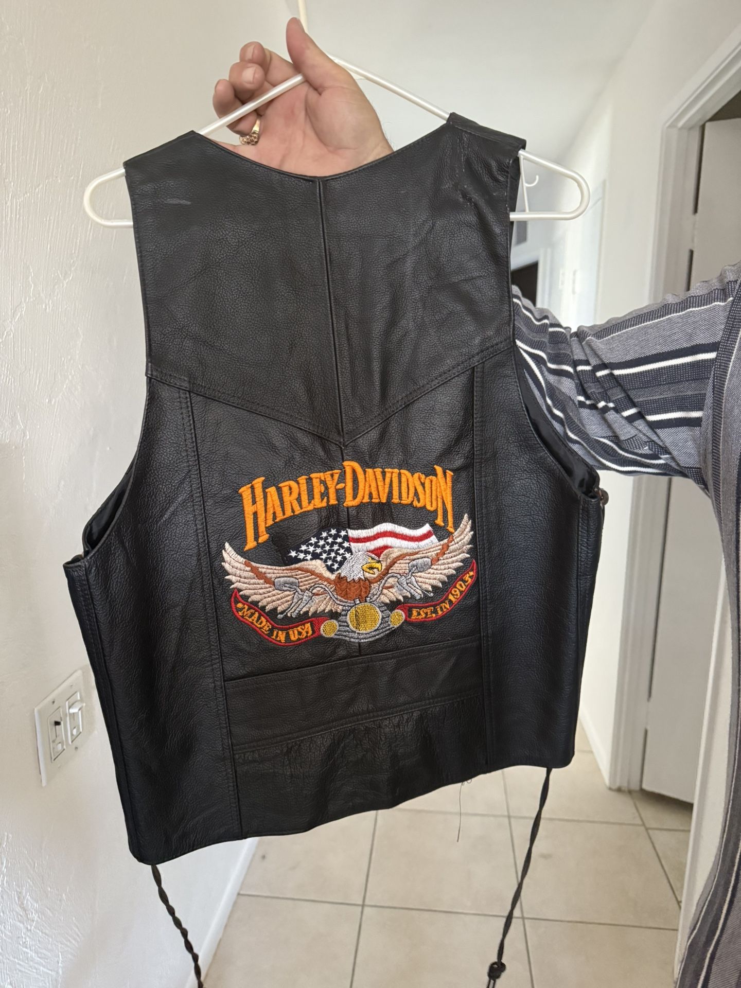 Leather Harley Davidson Riding Vest