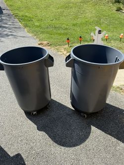 Commercial Trash can & Dolly 