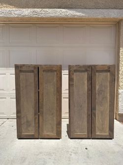 Pair of Cabinets Alder Wood NEED GONE ASAP OBO