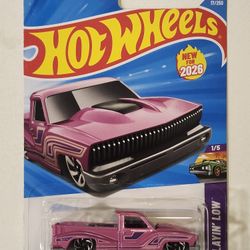 HOT WHEELS . LAYIN LOW. BOUNCE N BASS MINI TRUCK. (PINK VARIATION)