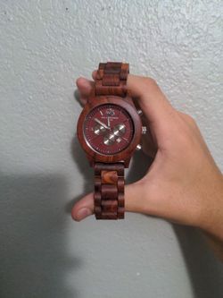 Authentic Maui Divers Jewelry Hawaii Red Sandalwood Chronograph Watch