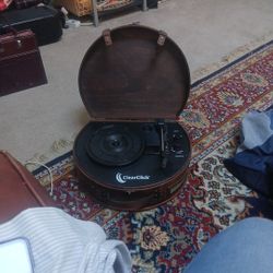 Vintage Clear-Click Record Player