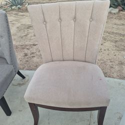 beige upholstered dining chair