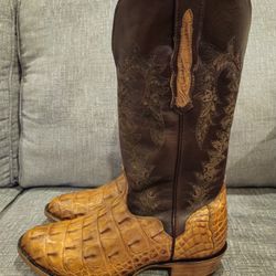 El Dorado American Alligator Western Boots Round Toe ED3049 Men's Size 9.5 D, 10 D and 12 D