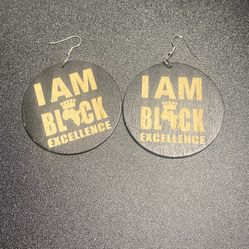 I Am Black Earrings 
