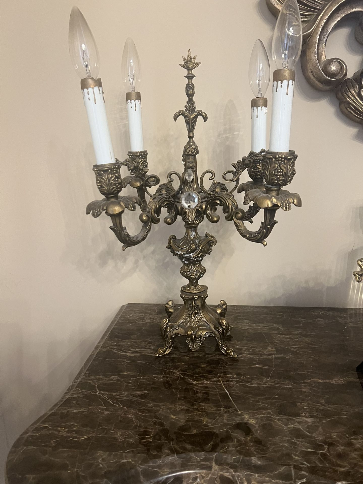 Antique Electric Candelabra Lamps