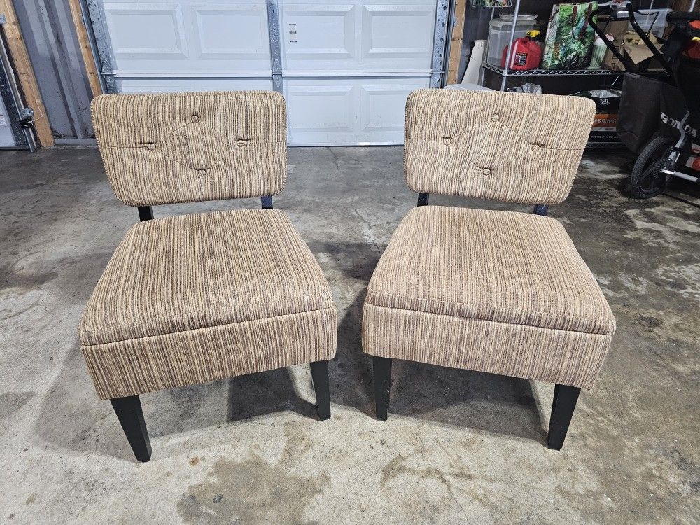 2 Chairs With Storage