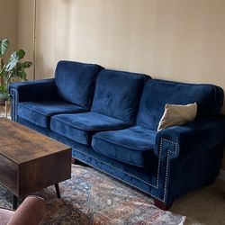 Blue Velvet Couch - Pending 
