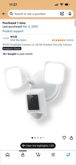 Wyze flood camera