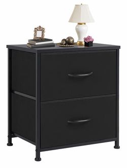 Brand new - 2 drawer fabric storage side table