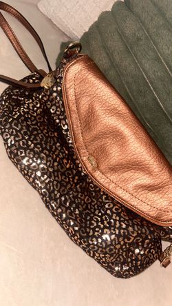 Y2K Juicy Couture Leopard Print brown Gold Crossbody Bag
