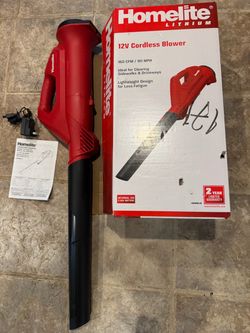 New Homelite 12v Cordless Blower. Must Pick Up