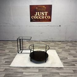 Free Delivery - Glass Coffee and End Table