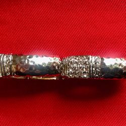 Silver Tone Sparkly Stretchy Bracelet