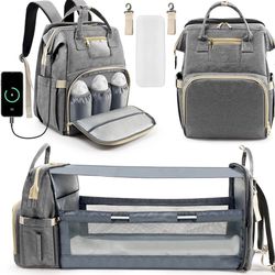 Baby Diaper Backpack  With Changing Station 