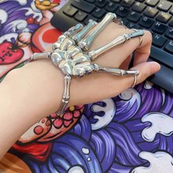 Skeleton Hand Metal Bracelet