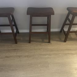 Moving! Wooden Backless Bar Stools! 