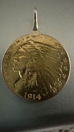 1914  2 1/2.    Dollar Gold Indian Head.  22 K 