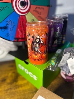 Halloween Skeleton Glass Cup Fall In Love