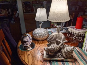 Silver Metal Nautical Style Lamps