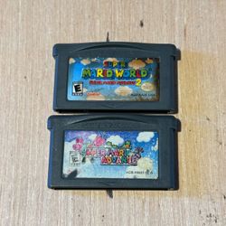 2-Game Boy Advance Games Super Mario World/Super Mario Advance Tested Good Read!