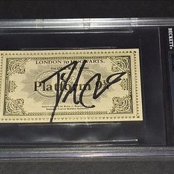 🔥 Daniel Radcliffe autographed Hogsworth ticket Beckett COA 🔥