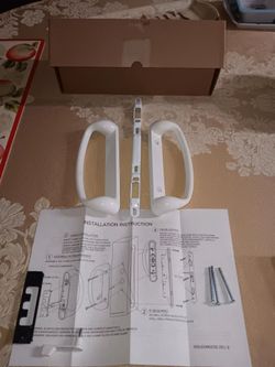 PATIO GLASS SLIDING DOOR HANDLE SET "ROCKWELL SECURITY " FINISH -OFF WHITE BATCH 703424.